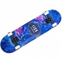 Скейтборд деревянный Fish Skateboard Blue Rhombus Скейтборд деревянный Fish Skateboard Blue Rhombus