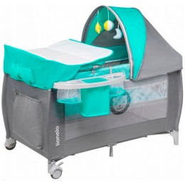 Кроватка-манеж Lionelo Sven Plus Turquoise Grey