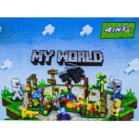 Конструктор Minecraft 66071, набор 4 в 1, 349 деталей Конструктор Minecraft 66071, набор 4 в 1, 349 деталей