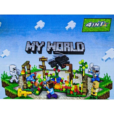 Конструктор Minecraft 66071, набор 4 в 1, 349 деталей Конструктор Minecraft 66071, набор 4 в 1, 349 деталей