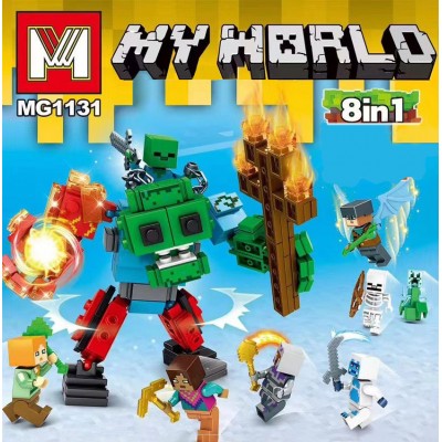 Конструктор Minecraft MG1131, набор 8в1, 345 деталей Конструктор Minecraft MG1131, набор 8в1, 345 деталей
