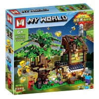 Конструктор Minecraft Дом пчеловода на дереве, 830 деталей, LED-подсветка Конструктор Minecraft Дом пчеловода на дереве, 830 деталей, LED-подсветка