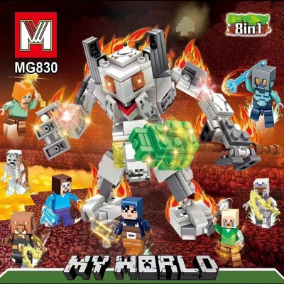 Конструктор Minecraft MG830, набор 8в1, 348 деталей Конструктор Minecraft MG830, набор 8в1, 348 деталей