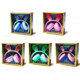 Беспроводные Bluetooth наушники с ушками с LED подсветкой Rabbit SAZ-D05