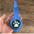 Беспроводные Bluetooth наушники с ушками с LED подсветкой Cat Ear STN-28 синие