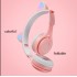 Беспроводные Bluetooth наушники с ушками с LED подсветкой Cat Y08M
