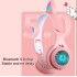 Беспроводные Bluetooth наушники с ушками с LED подсветкой Cat Y08M
