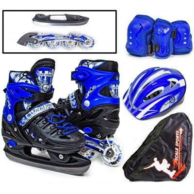 Комплект роликов-коньков 2в1 Scale Sport Black