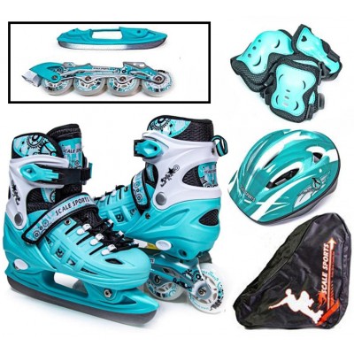 Комплект роликов-коньков 2в1 Scale Sport Mint