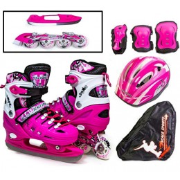 Комплект роликов-коньков 2в1 Scale Sport Pink