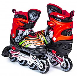 Ролики Scale Sports LF 907M Красно-черные