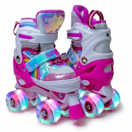 Ролики - квады Scale Sports Радуга Розовый