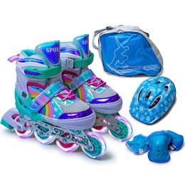 Комплект роликов Scale Sports Радуга Бирюзовый