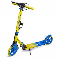 Самокат двухколесный Scale Sports SS-08 Yellow-Blue. Ручной тормоз, Led-фонарик Самокат двухколесный Scale Sports SS-08 Yellow-Blue. Ручной тормоз, Led-фонарик