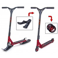 Cамокат - снегокат 2в1 Scale Sports STORM красный (колеса + лыжи) Cамокат - снегокат 2в1 Scale Sports STORM красный (колеса + лыжи)