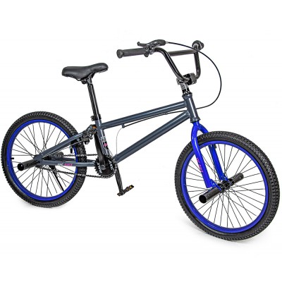 Трюковый велосипед 20 дюймов JXC BMX черно - синий
