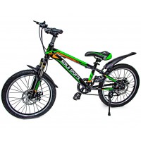 Велосипед 20 дюймов Scale Sports Green, ручной и дисковый тормоз Велосипед 20 дюймов Scale Sports Green, ручной и дисковый тормоз