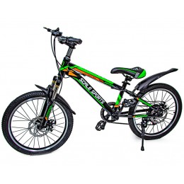 Велосипед 20 дюймов Scale Sports Green, ручной и дисковый тормоз