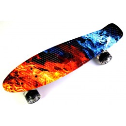 Пенни борд Fish Skateboards Fire and Ice (светящиеся колеса)