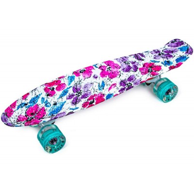 Пенни борд Fish Skateboards Poppy (светящиеся колеса)