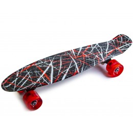 Пенни борд Red design (светящиеся колеса)
