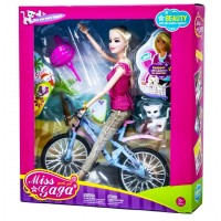 Набор кукла с питомцем на велосипеде Miss and Gaga 51803