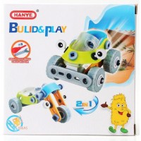 Meccano Construction Конструктор 2 в 1 Машинка-мотоцикл, 53 детали Meccano Construction Конструктор 2 в 1 Машинка-мотоцикл, 53 детали