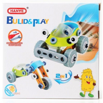 Meccano Construction Конструктор 2 в 1 Машинка-мотоцикл, 53 детали Meccano Construction Конструктор 2 в 1 Машинка-мотоцикл, 53 детали