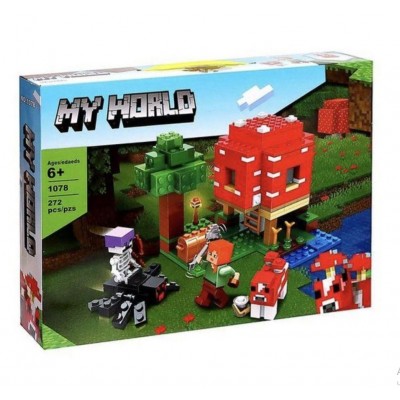 Конструктор Minecraft 1078 Грибной дом, 272 детали Конструктор Minecraft 1078 Грибной дом, 272 детали