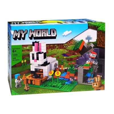 Конструктор Minecraft 1080 Заячье ранчо, 340 деталей Конструктор Minecraft 1080 Заячье ранчо, 340 деталей