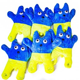 Мягкая игрушка Патриотический Кот на липучках