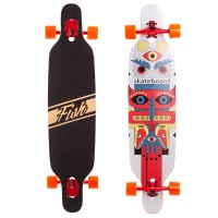 Лонгборд фрирайд Fish Skateboard White Лонгборд фрирайд Fish Skateboard White