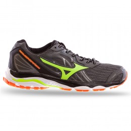 Кроссовки Mizuno серые с желтым