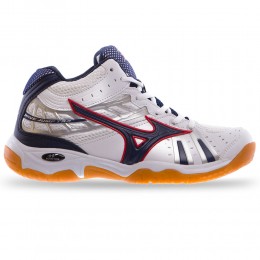Кроссовки Mizuno белые с красным