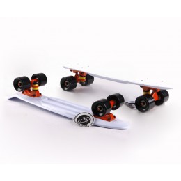 Пенни борд Fish Skateboards White-Black
