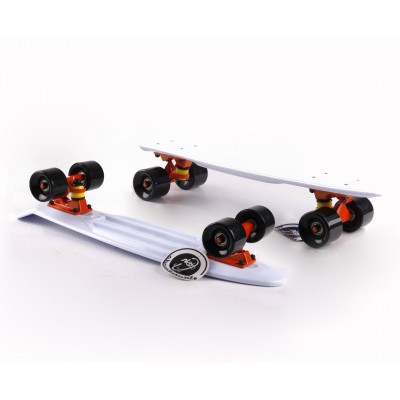 Пенни борд Fish Skateboards White-Black
