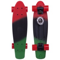 Пенни борд Fish Skateboards Red-Black-Green (матовое покрытие)