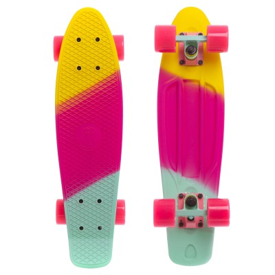 Пенни борд Fish Skateboards Градиент Pink-Yellow-Mint (матовое покрытие) Пенни борд Fish Skateboards Градиент Pink-Yellow-Mint (матовое покрытие)