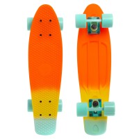 Пенни борд Fish Skateboards Orange-Yellow-Mint (матовое покрытие)