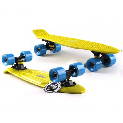 Пенни борд Fish Skateboards Yellow-Blue