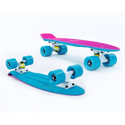 Пенни борд Fish SkateboardsTwin Pink-Blue (матовое покрытие) Пенни борд Fish SkateboardsTwin Pink-Blue (матовое покрытие)