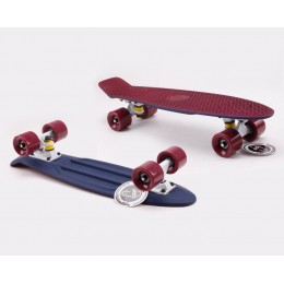 Пенни борд Fish Skateboards Twin Bordo-Blue (матовое покрытие)