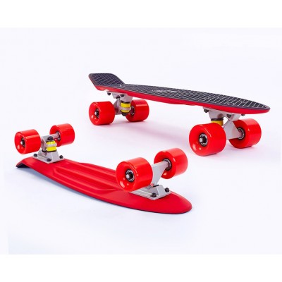 Пенни борд Fish SkateboardsTwin Black-Red (матовое покрытие) Пенни борд Fish SkateboardsTwin Black-Red (матовое покрытие)