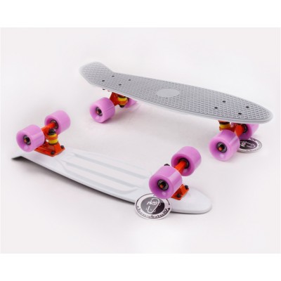 Пенни борд Fish SkateboardsTwin Grey-White (матовое покрытие) Пенни борд Fish SkateboardsTwin Grey-White (матовое покрытие)